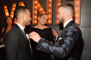 Chrissy Teigen Shares Video Of Justin Timberlake Hugging John Legend at New York Concert